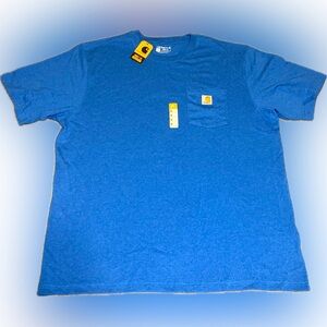 NWT Carhartt Men’s Loose Heavyweight Blue Pocket T-Shirt, XL